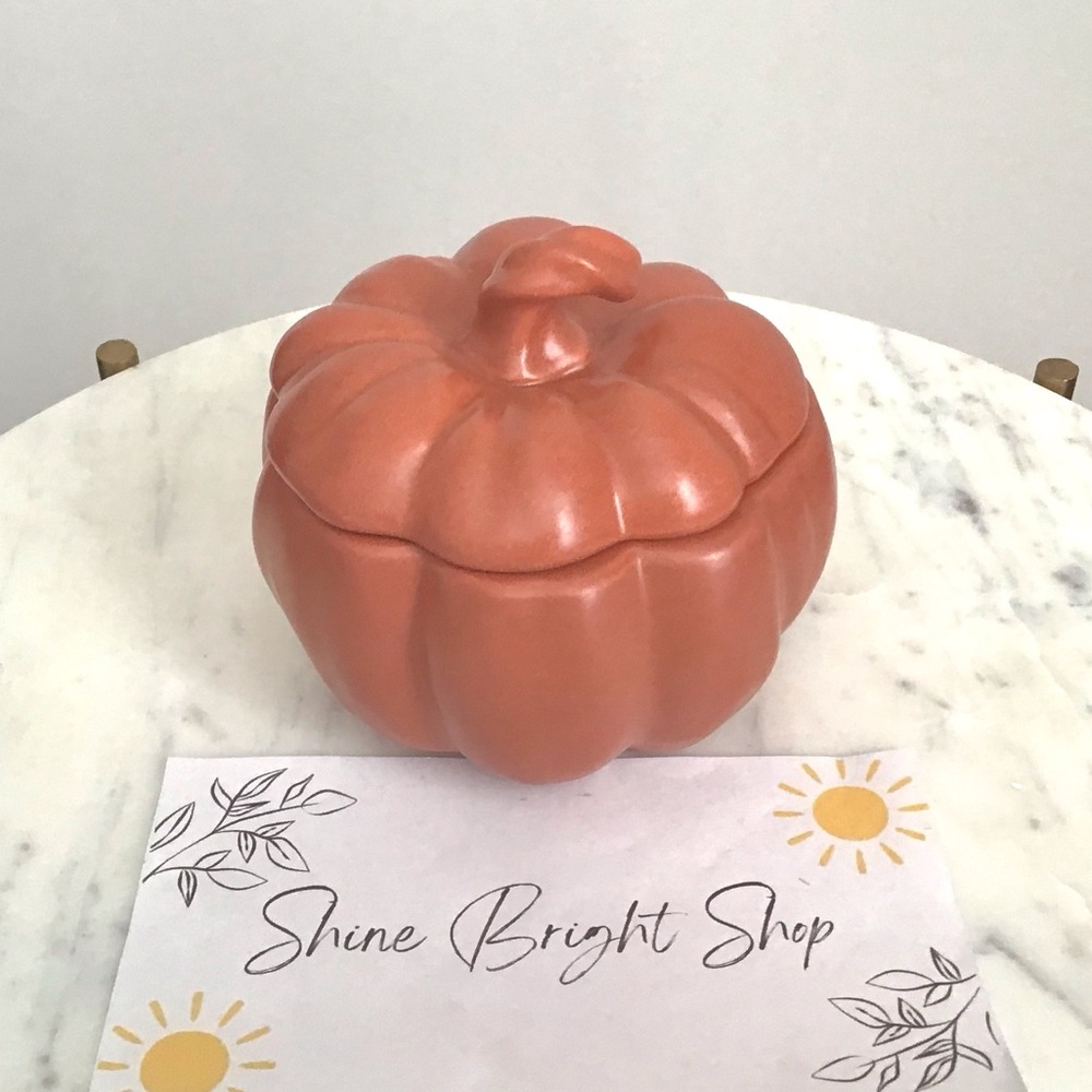 Pottery Barn Glazed Stoneware Pumpkin Bowl Soup Dish New With Tag - Picture 5 of 12